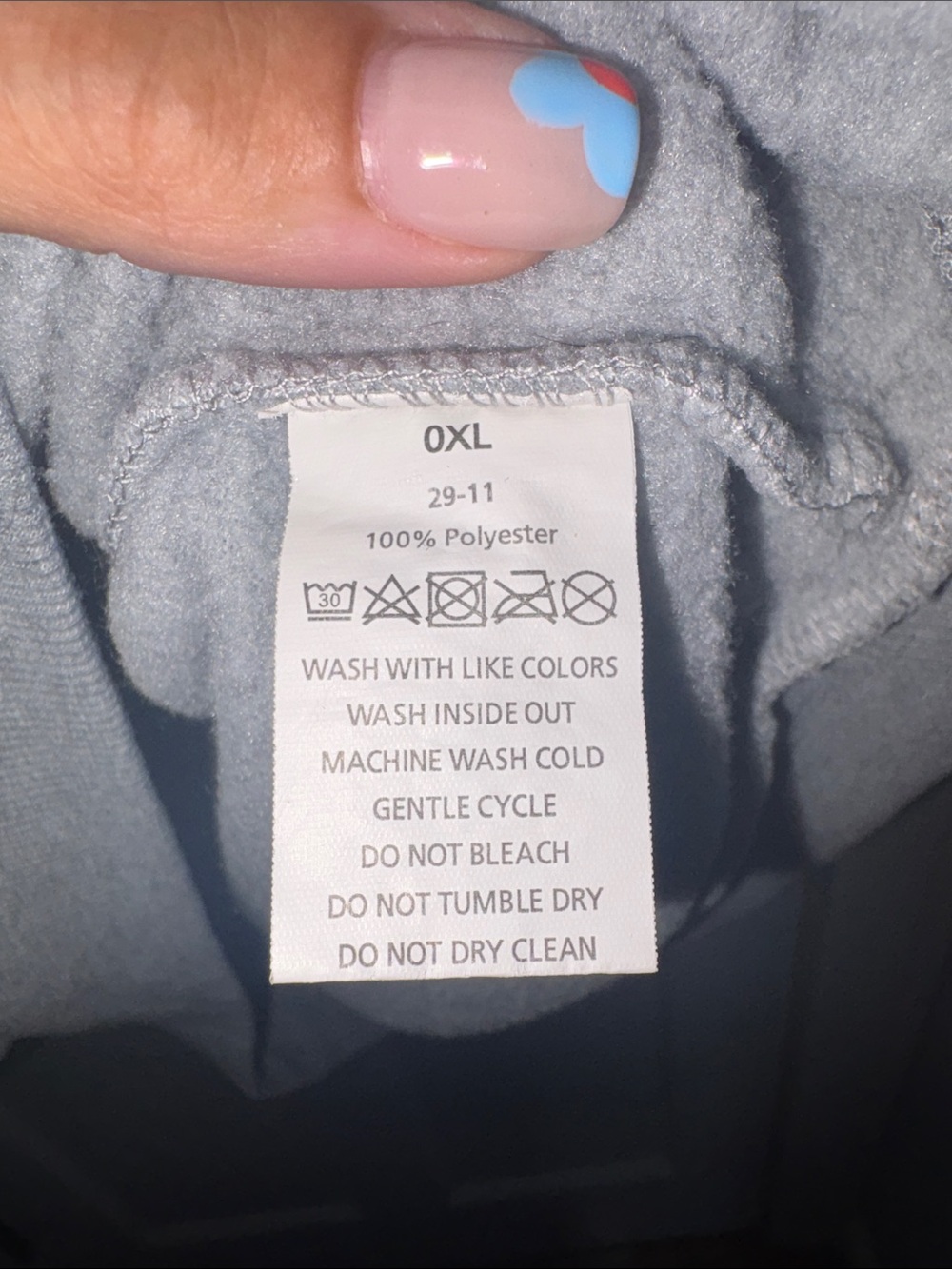 Light Gray Polyester Pullover - Picture 2 of 3